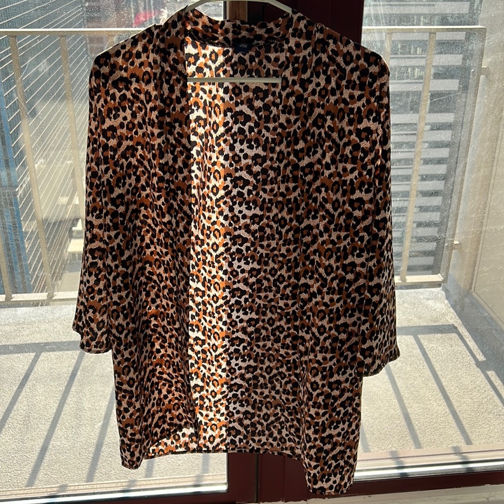 Animal print shrug